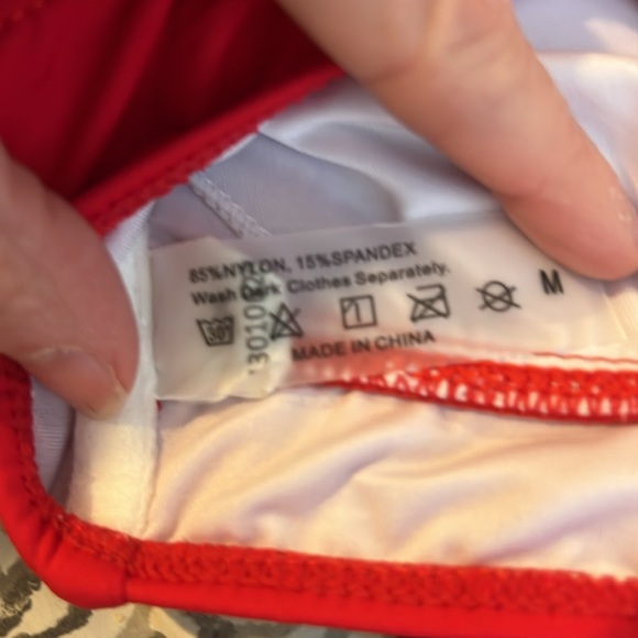 NEVER WORN Cupshe red halter bikini top (Size M) - Picture 3 of 3